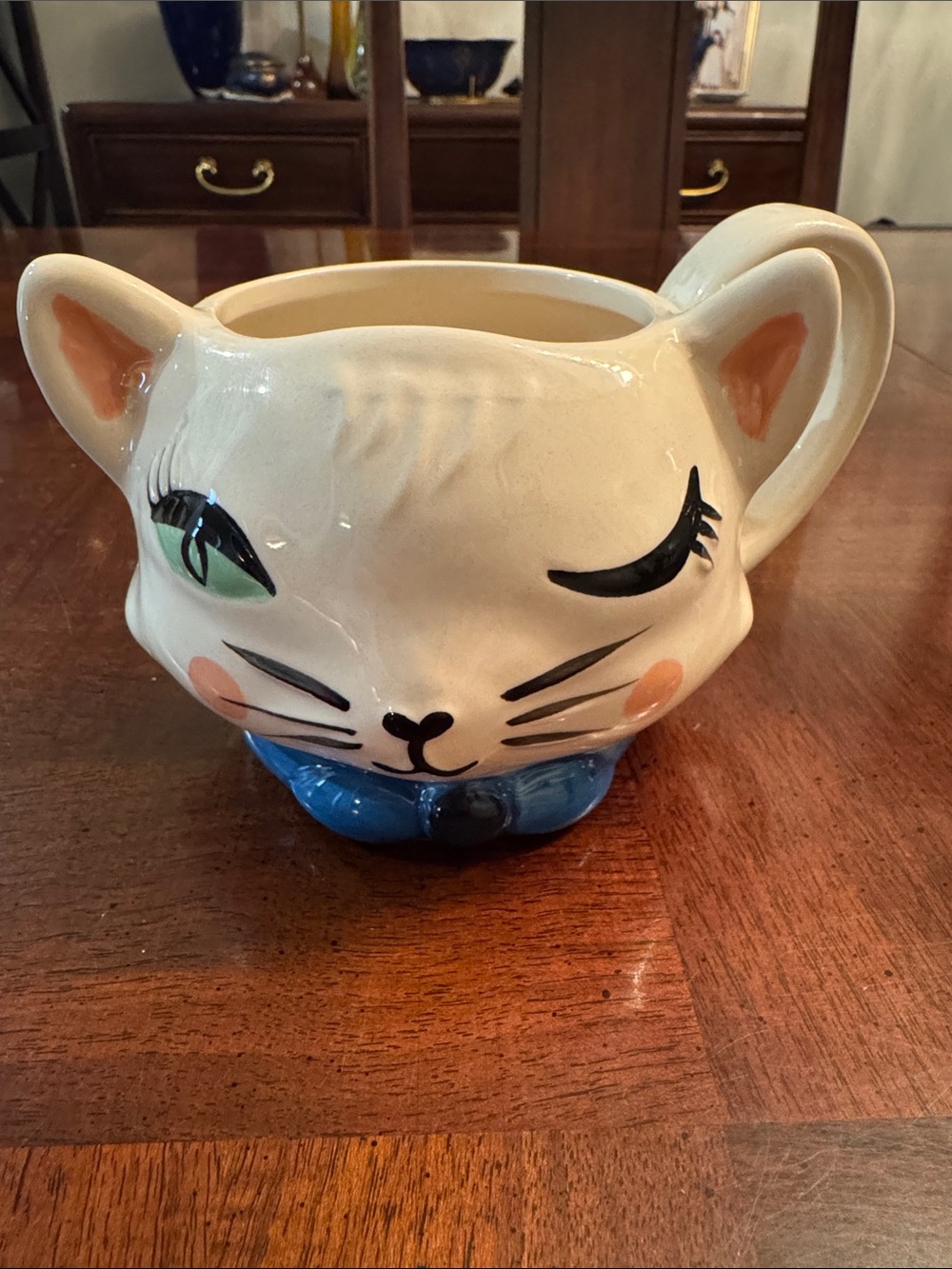Winking Kitty Cat Coffee Tea Mug Cup